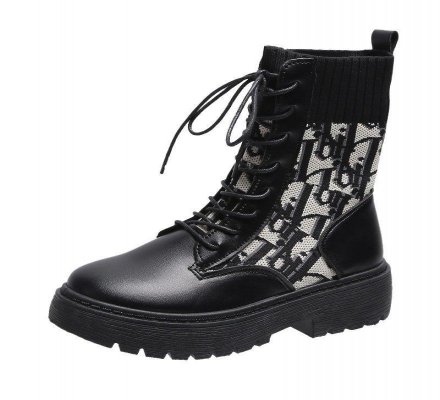 Women Motorcycle Boots Ladies Shoes Casual Black Sock Platform Boots Female Army Boot Non Slip Waterproof Fashion Autumn